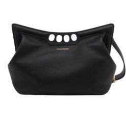 ALEXANDER MCQUEEN WOMENS THE PEAK BAG IN BLACK