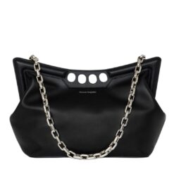 ALEXANDER MCQUEEN WOMENS THE PEAK BAG IN BLACK
