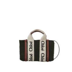 CHLOE MINI WOODY TOTE BAG ELEPHANT GREY
