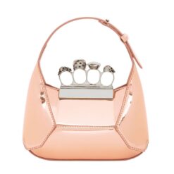 ALEXANDER MCQUEEN WOMENS THE JEWELLED HOBO MINI BAG IN LIGHT PINK