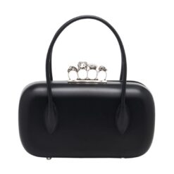 ALEXANDER MCQUEEN WOMENS THE REVERSE CLUTCH IN BLACK