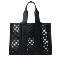 CHLOE LARGE WOODY TOTE BAG BLACK