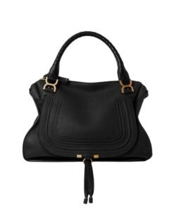 CHLOE MARCIE LARGE DOUBLE CARRY BAG BLACK