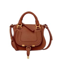 CHLOE MARCIE MINI DOUBLE CARRY BAG TAN
