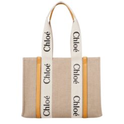 CHLOE MEDIUM WOODY TOTE BAG HONEY GOLD