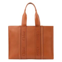 CHLOE LARGE WOODY TOTE BAG CARAMEL