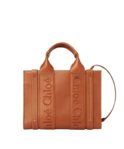 CHLOE SMALL WOODY TOTE BAG CARAMEL