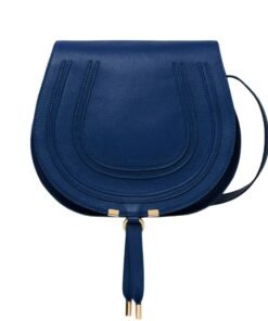 CHLOE MARCIE MEDIUM SADDLE BAG DEEP DENIM