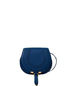 CHLOE MARCIE SMALL SADDLE BAG DEEP DENIM
