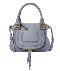 CHLOE MARCIE SMALL DOUBLE CARRY BAG STORM BLUE