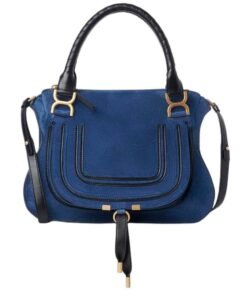 CHLOE MARCIE DOUBLE CARRY BAG DEEP DENIM
