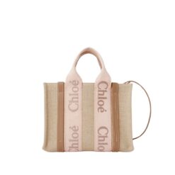 CHLOE SMALL WOODY TOTE BAG BLUSHY BEIGE