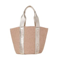 CHLOE LARGE WOODY BASKET LIGHT GOLD