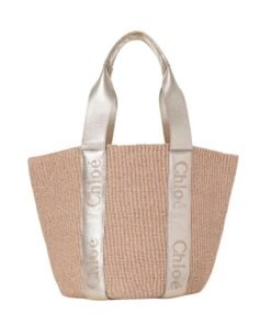 CHLOE LARGE WOODY BASKET LIGHT GOLD