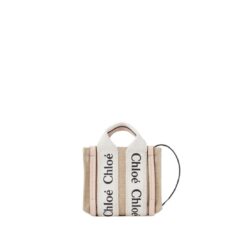 CHLOE WOODY NANO TOTE CEMENT PINK