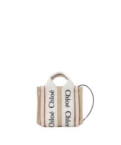 CHLOE WOODY NANO TOTE CEMENT PINK