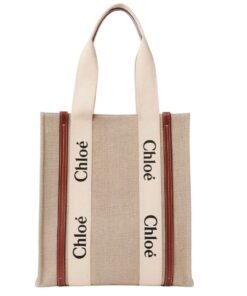CHLOE WOODY N/S TOTE BAG SEPIA BROWN