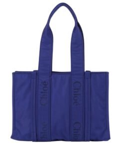 CHLOE MEDIUM WOODY TOTE BAG INTENSE INDIGO