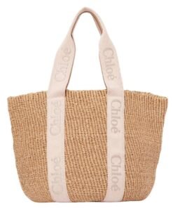 CHLOE LARGE WOODY BASKET BLUSHY BEIGE