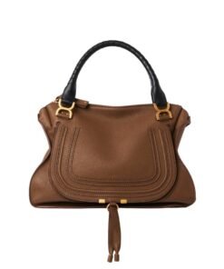 CHLOE MARCIE LARGE DOUBLE CARRY BAG PALM BROWN