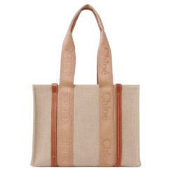 CHLOE MEDIUM WOODY TOTE BAG SOFT TAN