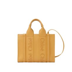 CHLOE SMALL WOODY TOTE BAG HONEY GOLD