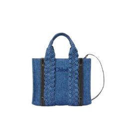 CHLOE SMALL WOODY TOTE BAG DENIM