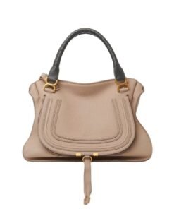 CHLOE MARCIE LARGE DOUBLE CARRY BAG FLORAL GREY