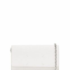 MAISON MARGIELA FOUR-STITCH LEATHER WALLET-ON-CHAIN