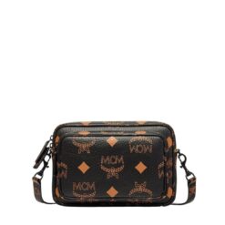 MCM SMALL AREN CROSSBODY IN MAXI VISETOS BLACK