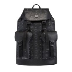 MCM LARGE BRANDENBURG BACKPACK IN VISETOS BLACK