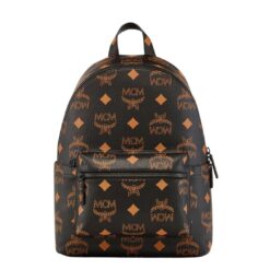 MCM MEDIUM STARK BACKPACK IN MAXI VISETOS BLACK