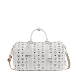 MCM OTTOMAR WEEKENDER BAG IN VISETOS WHITE