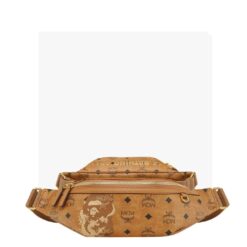 MCM X BAPE FURSTEN BELT BAG IN VISETOS COGNAC
