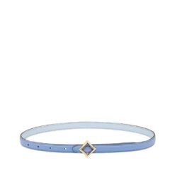 MCM REVERSIBLE DIAMOND BUCKLE BELT IN NAPPA LEATHER BLUE