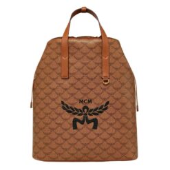 MCM HIMMEL DRAWSTRING BACKPACK IN LAURETOS COGNAC