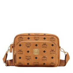 MCM AREN CROSSBODY IN VISETOS COGNAC