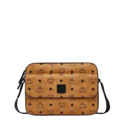 MCM AREN MESSENGER BAG IN VISETOS COGNAC