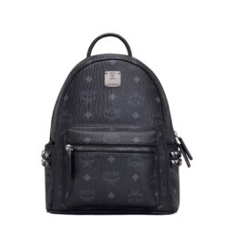 MCM MINI STARK SIDE STUDS BACKPACK IN VISETOS BLACK