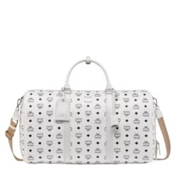 MCM OTTOMAR WEEKENDER BAG IN VISETOS WHITE
