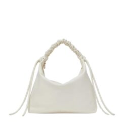 PROENZA MEDIUM DRAWSTRING SHOULDER BAG WHITE