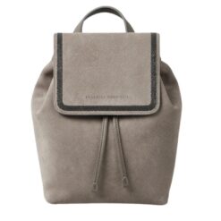 BRUNELLO CUCINELLI SUEDE BACKPACK WITH PRECIOUS CONTOUR