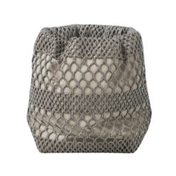 BRUNELLO CUCINELLI PRECIOUS NET EMBROIDERY BUCKET BAG