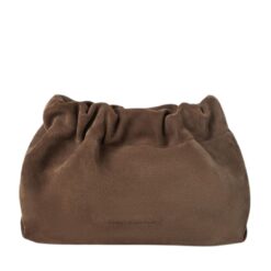 BRUNELLO CUCINELLI SUEDE SOFT BAG WITH PRECIOUS CHAIN