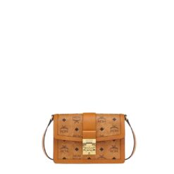 MCM SMALL TRACY SHOULDER BAG IN VISETOS COGNAC