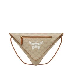 MCM HIMMEL TRIANGLE POUCH IN LAURETOS BEIGE