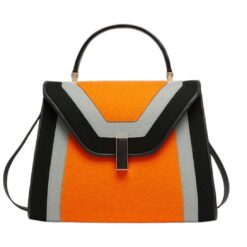 VALEXTRA ISIDE FELT TOP HANDLE MEDIUM BAG