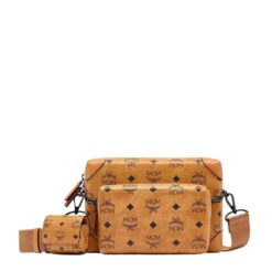 MCM SMALL KLASSIK MULTIFUNCTION CROSSBODY IN VISETOS COGNAC