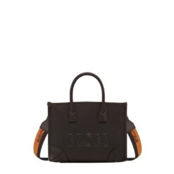 MCM MINI MÜNCHEN TOTE IN SPANISH CALF LEATHER BLACK