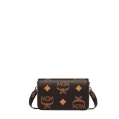 MCM MINI AREN CAMERA BAG IN MAXI VISETOS BLACK